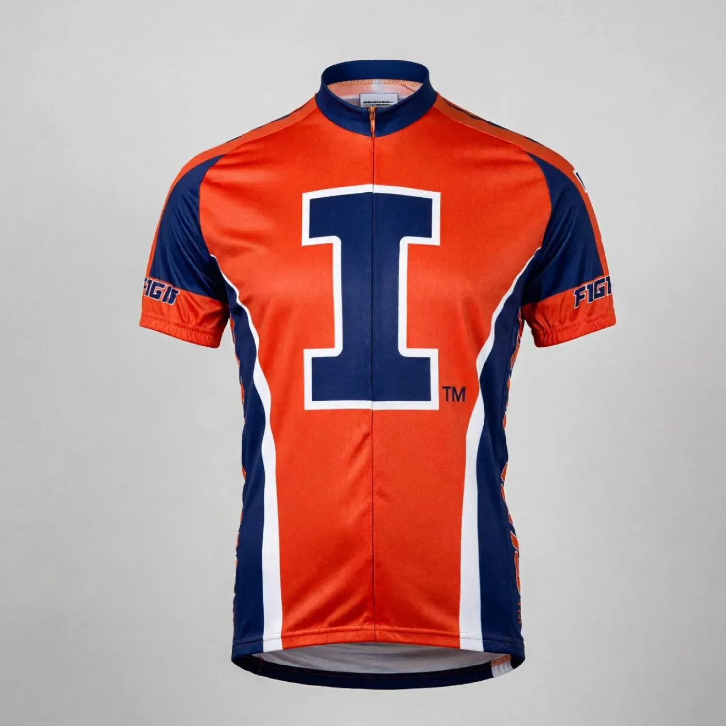 Illinois Fighting Illini Team Cycling Jersey Orange Blue