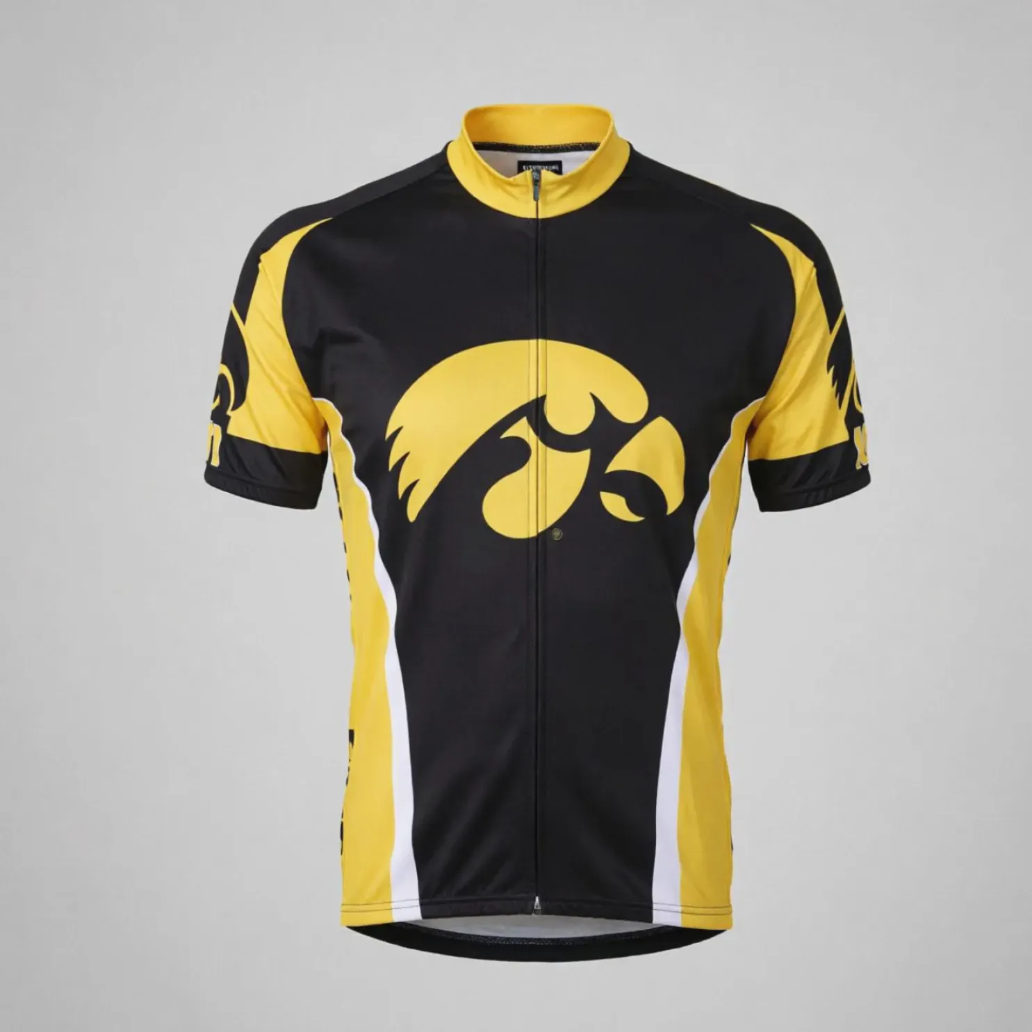 Iowa Hawkeyes Men's Bike Jersey, Short Sleeve Team Cycling Shirt