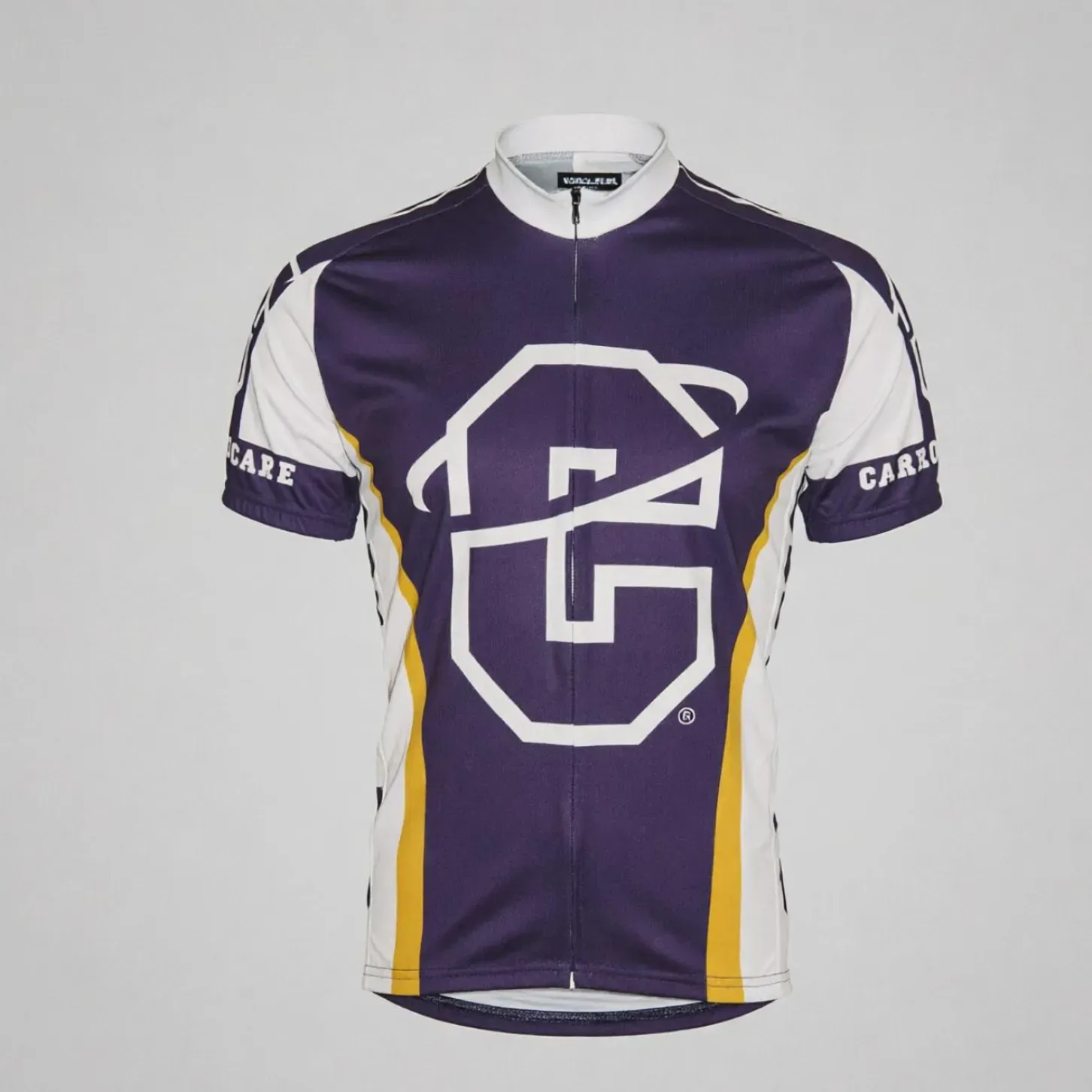 Purple Gold NCAA Cycling Jersey Carroll College Fighting Saints